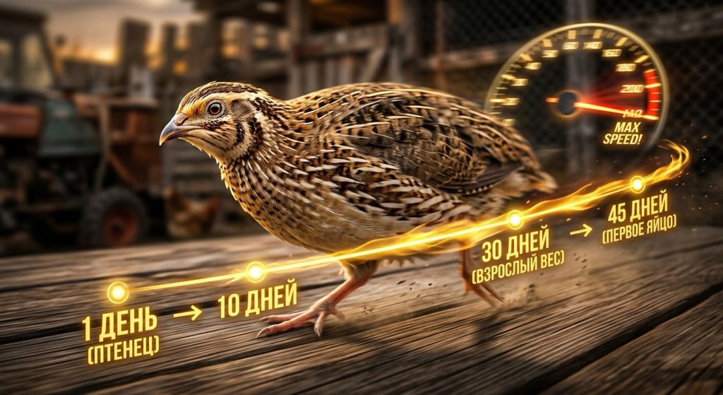 перепела — это «скоростная» птица
